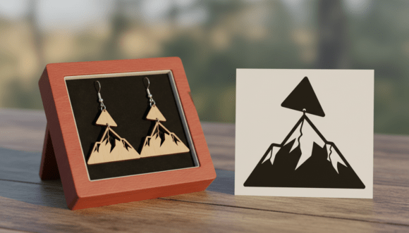 Download Mountain Triangle Earring Laser Cut - Laser cut Collection