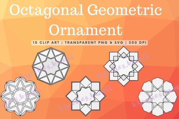 Download Octagonal Geometric Ornament Line Art - Ornament Collection