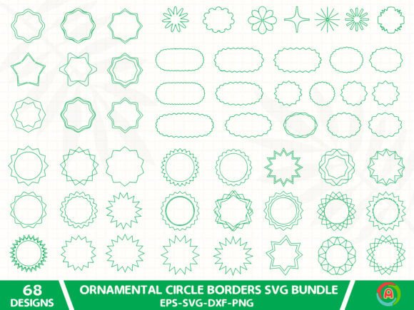 Download Ornamental Circle Borders SVG Bundle - Ornament Collection