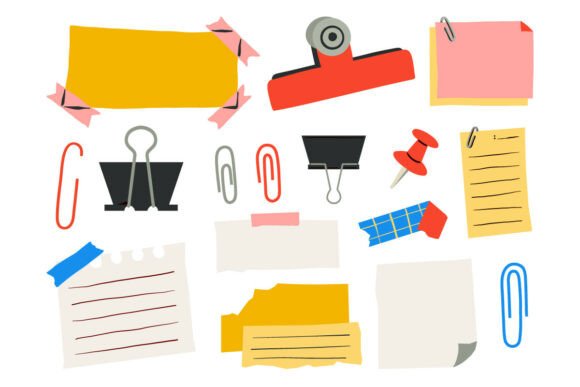 Download Hand Drawn Office Stationery Element Set - Element set Collection