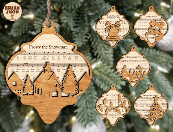 Download Christmas Song Ornament SVG Bundle - Ornament Collection