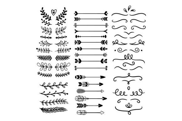 Download Flower and Leaf Ornament Dividers - Ornament Collection
