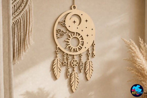 Download Boho Dreamcatcher Laser Cut Wall Art - Laser cut Collection
