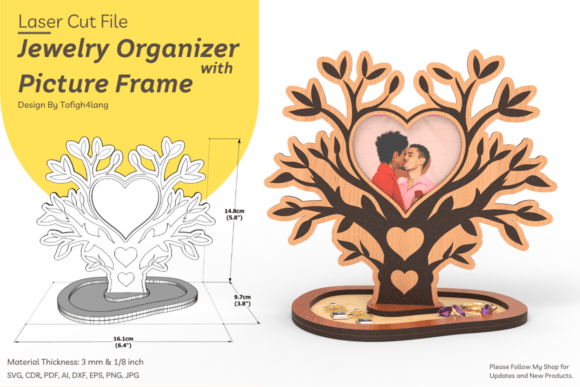 Download Jewelry Organizer | Laser Cut File | SVG - Laser cut Collection