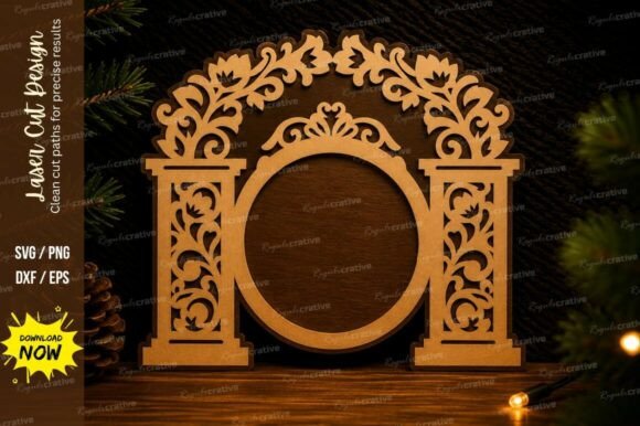 Download Ornamental Round Frame Laser Cut SVG - Laser cut Collection