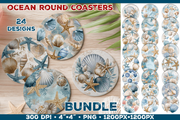 Download Round Coaster Sublimation Design Bundle - Round Collection