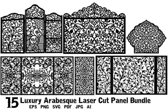 Download Luxury Arabesque Laser Cut Panel Bundle - Laser cut Collection