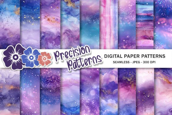 Download Unicorn Glitter Purple Pastel Background - Round Collection