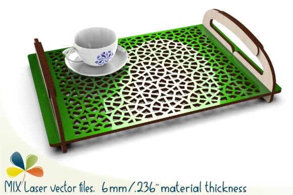 Download Ramadan Tray Laser Cut Arabic Design - Laser cut Collection