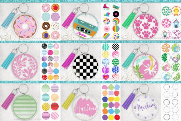 Download Bundle 96 Files Round Keychain Patterns - Round Collection