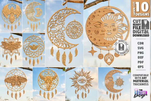 Download Dream Catcher Laser Cut Bundle | Boho - Laser cut Collection