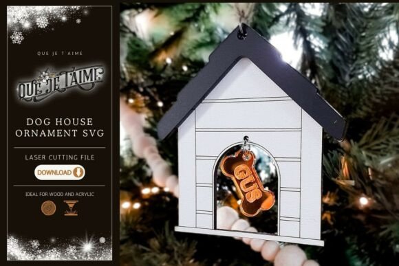Download Dog House Christmas Ornament SVG - Ornament Collection