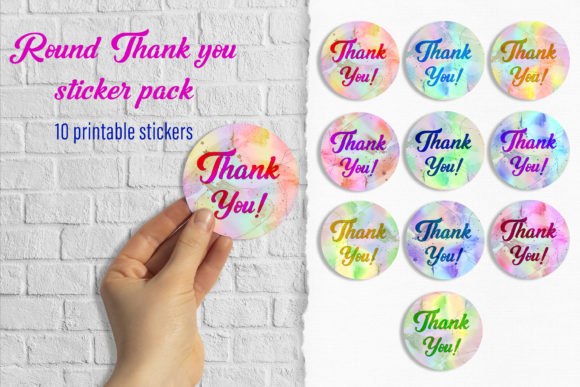 Download Thank You Stickers Round Package Sticker - Round Collection