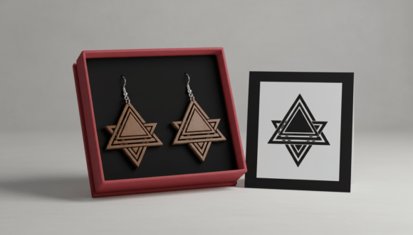 Download Geometric Triangle Earring Laser Cut - Laser cut Collection