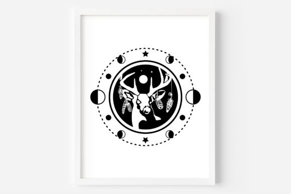 Download Geometric Wall Art, Boho Deer Poster - Geometric Collection