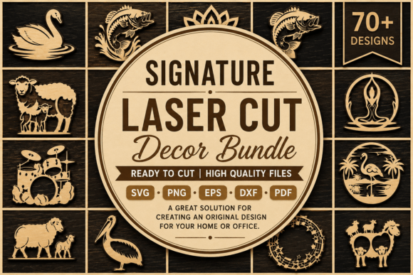 Download Signature Laser Cut Decor SVG Bundle - Laser cut Collection