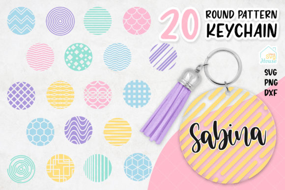 Download Round Pattern Keychain Svg Bundle - Round Collection