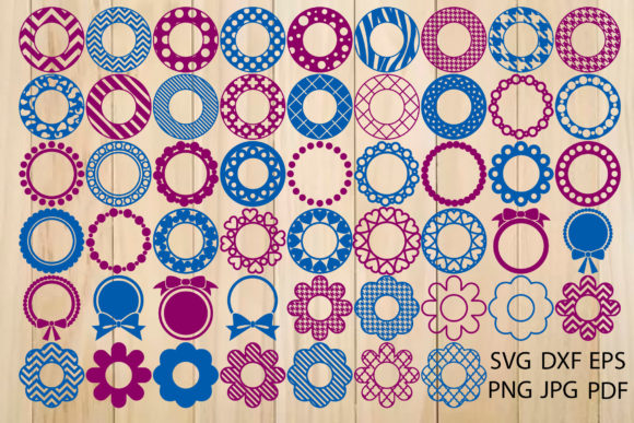 Download 52 Monogram Frames Svg, Round Border Svg - Round Collection