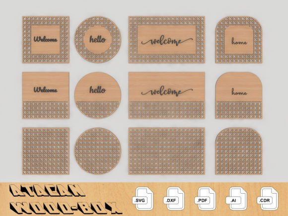 Download Rattan Cane Door Hanger Round Signs 228 - Round Collection