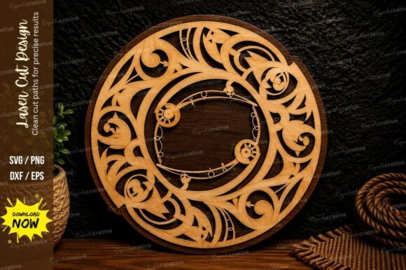 Download Ornamental Round Frame Laser Cut Svg - Laser cut Collection