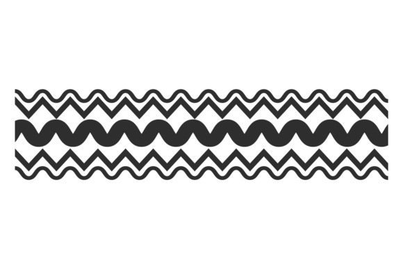 Download Geometric Ornament with Wavy and Zig Zag - Ornament Collection