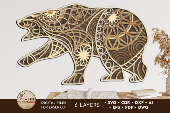 Download Crafts Bear Multilayer Laser Cut File - Laser cut Collection