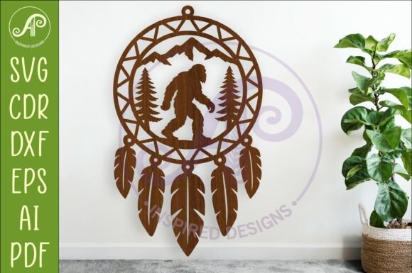 Download Bigfoot Dreamcatcher Laser Cut File - Laser cut Collection