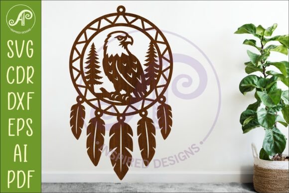 Download Eagle Dreamcatcher Laser Cut File, Wild - Laser cut Collection
