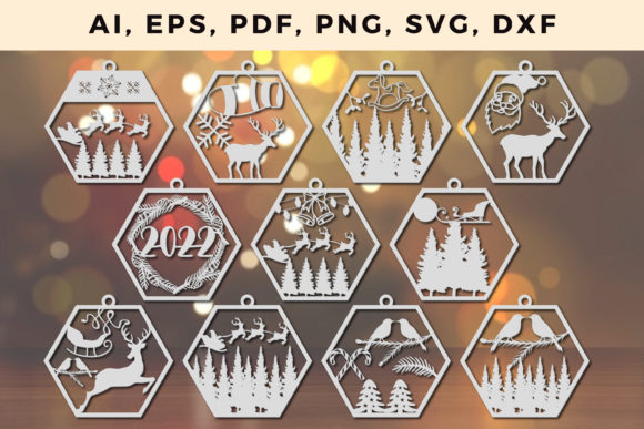 Download Christmas Ornaments Cut File SVG - Ornament Collection