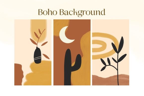 Download Bohemian Art Abstract Background - Round Collection