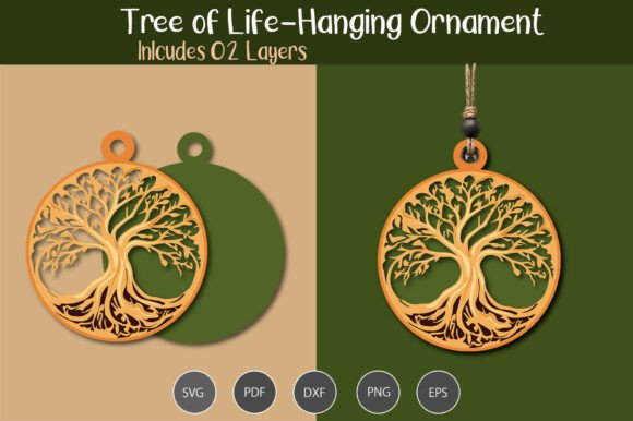 Download Hanging Tree of Life Ornament SVG - Ornament Collection