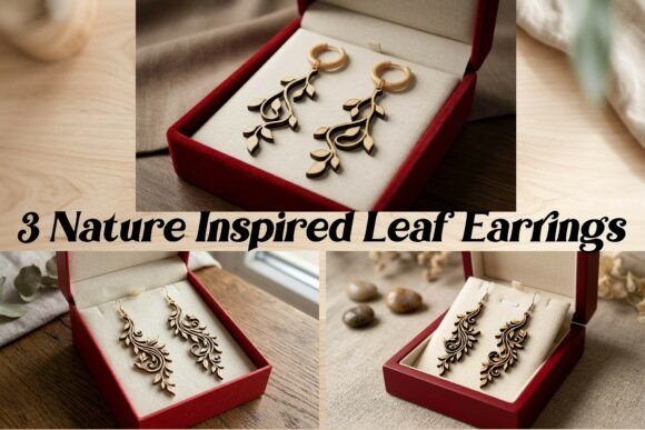 Download Nature Inspired Leaf Earrings Laser Cut - Laser cut Collection