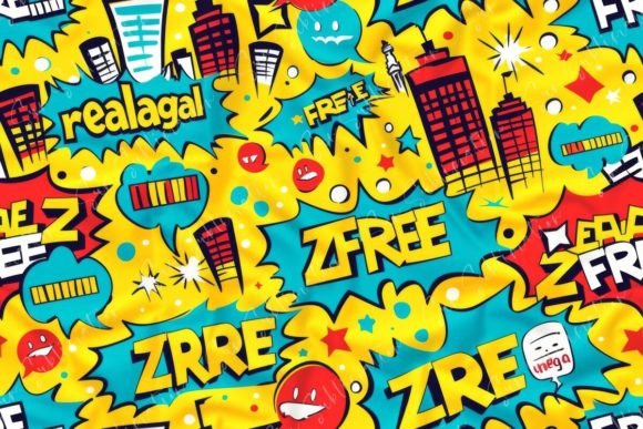 Download Pattern with Bright Colors and Speech - Bright colors Collection
