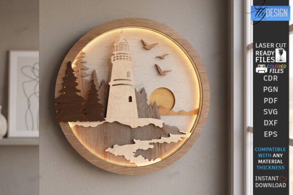 Download 3D Layered Wall Decor Laser Cut | Art - Laser cut Collection