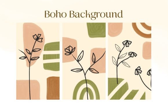 Download Bohemian Art Design Background - Round Collection