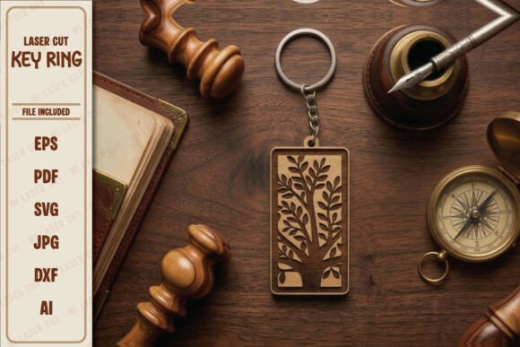Download Nature Inspired Laser Cut Keyring - Laser cut Collection