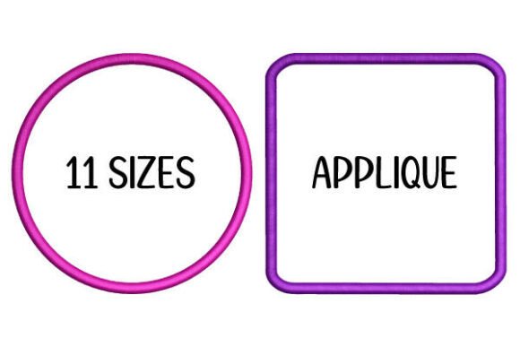 Download Circle &amp; Rounded Square Satin Stitch - Round Collection