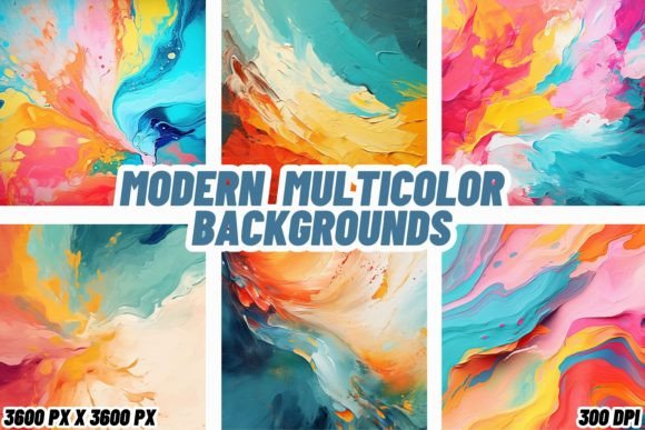 Download Modern Multicolor Backgrounds - Round Collection