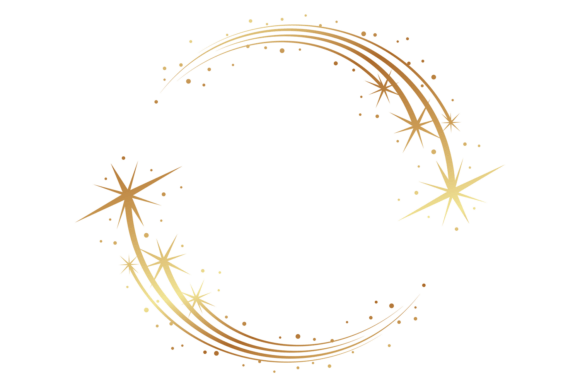 Download Glowing Stars Round Border. Sparkle Fram - Round Collection