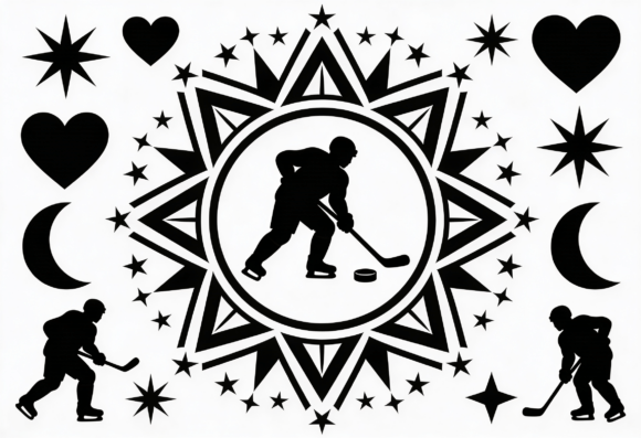 Download Hockey Player Silhouette Mandala SVG - Silhouette mandala Collection
