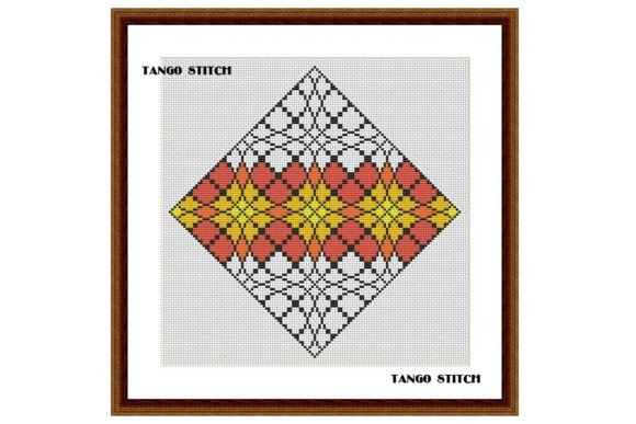 Download Yellow Orange Geometric Ornament Pattern - Ornament Collection