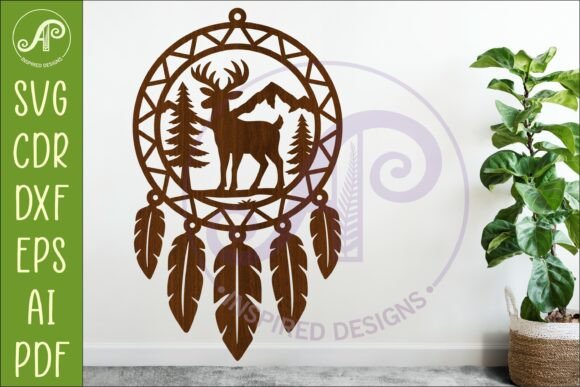 Download Deer Dreamcatcher Laser Cut File, Wild - Laser cut Collection