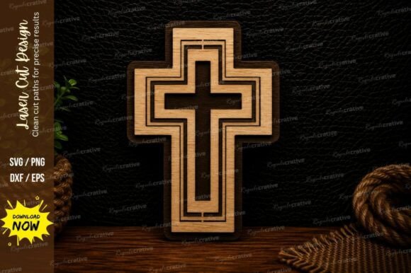 Download Layered Christian Cross Laser Cut SVG - Laser cut Collection