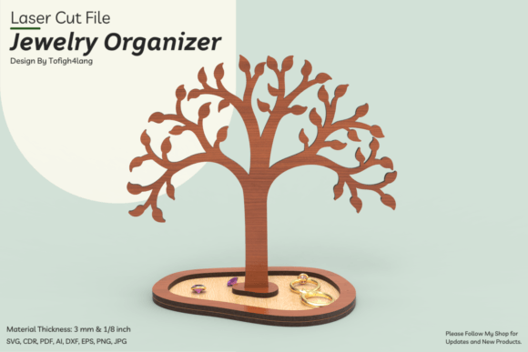 Download Tree Jewelry Display | Laser Cut File - Laser cut Collection