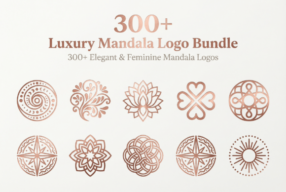 Download 300 Mandala Logo Designs – Geometric Flo - Geometric Collection