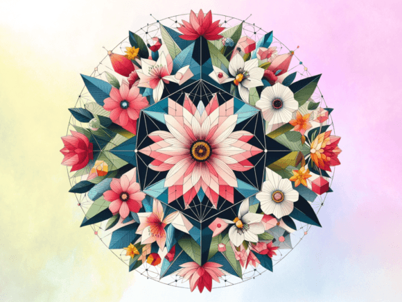 Download Geometrical Design Birth Month Flowers - Geometric Collection
